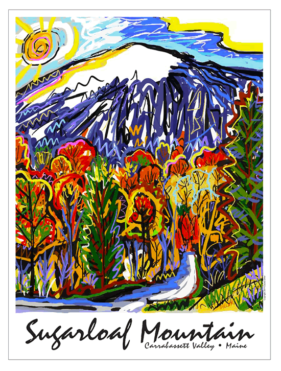 Sugarloaf Ski Mountain Carrabassett Valley Maine art for sale Claudia Diller