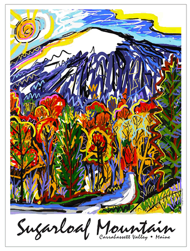 art for sale Claudia Diller Sugarloaf Ski Mountain Carrabassett Valley Maine 
